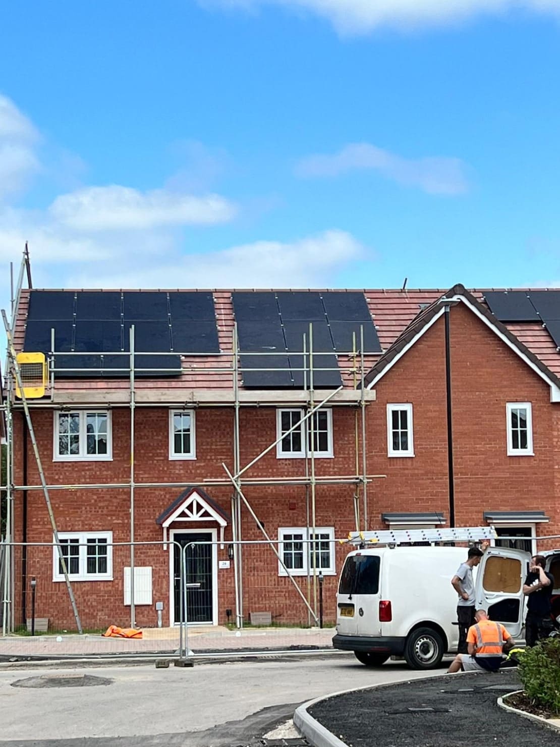 home solar installation in progress