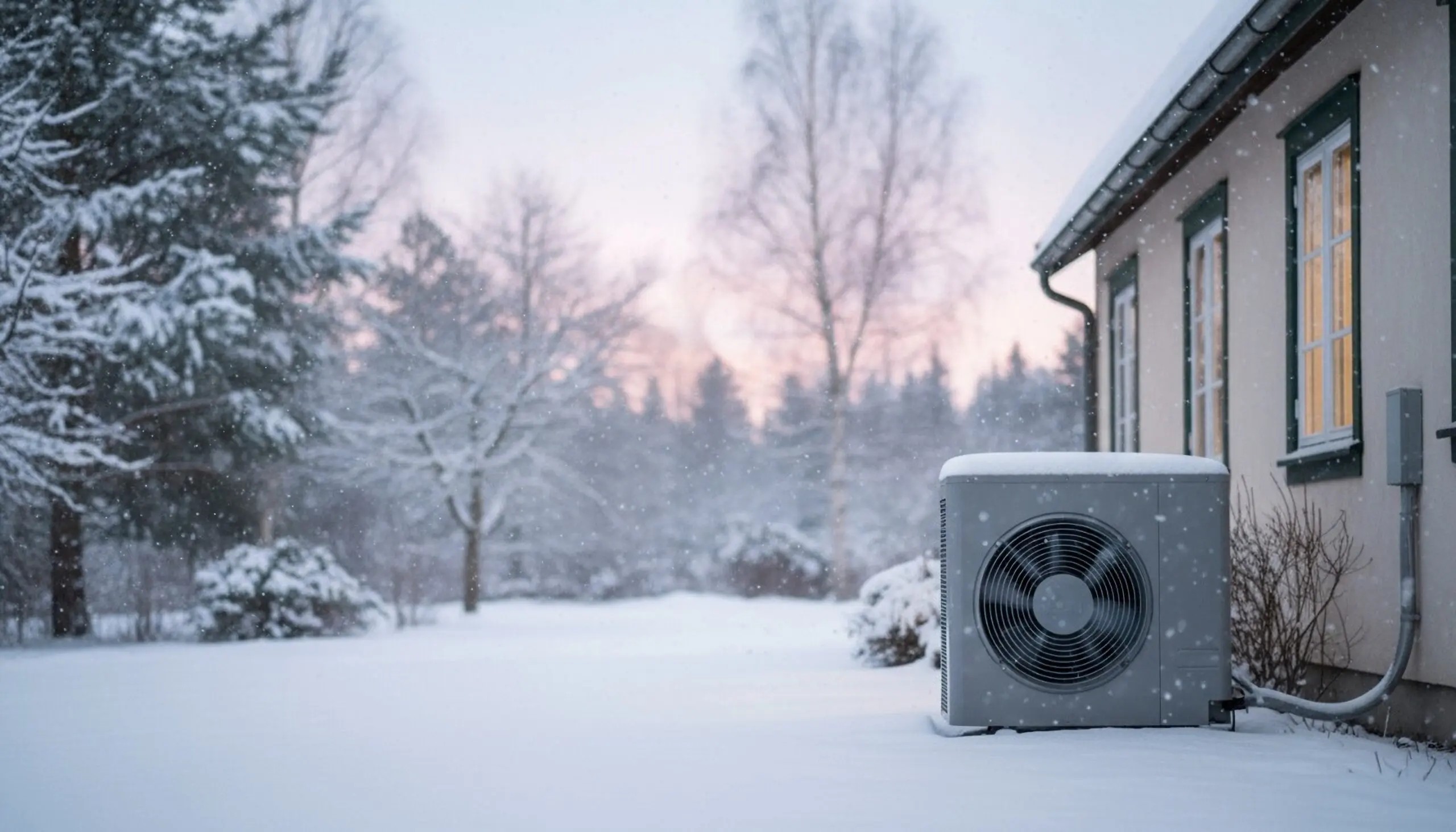 air source heat pump during winter