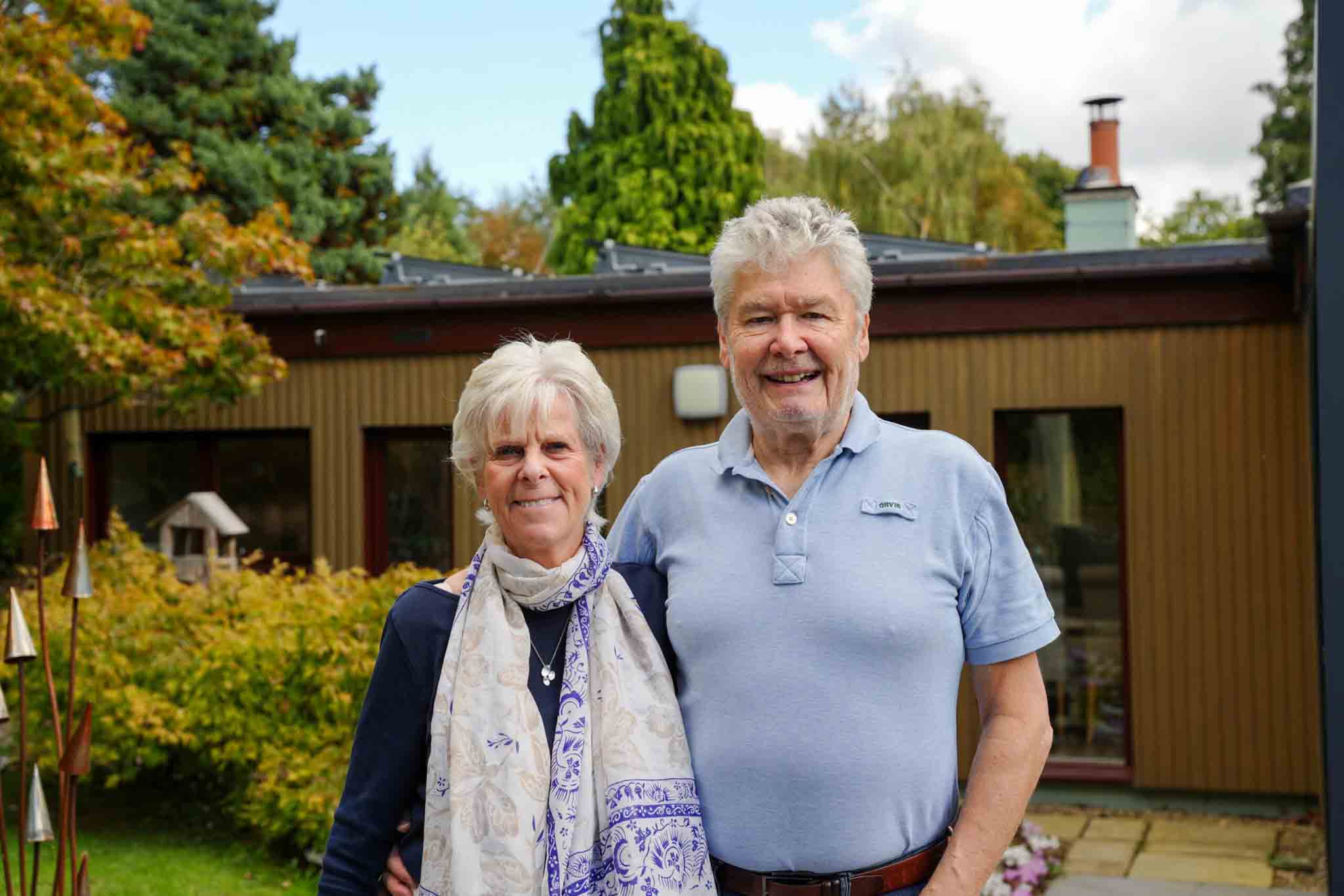 happy homeowners after solar install