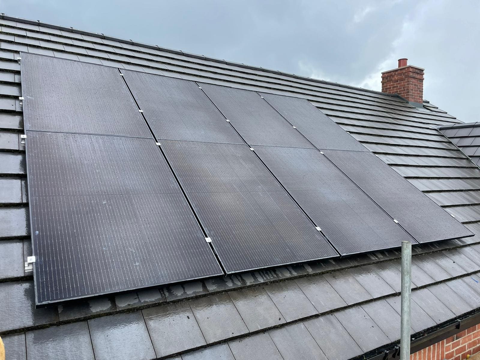 solar panels on house roof