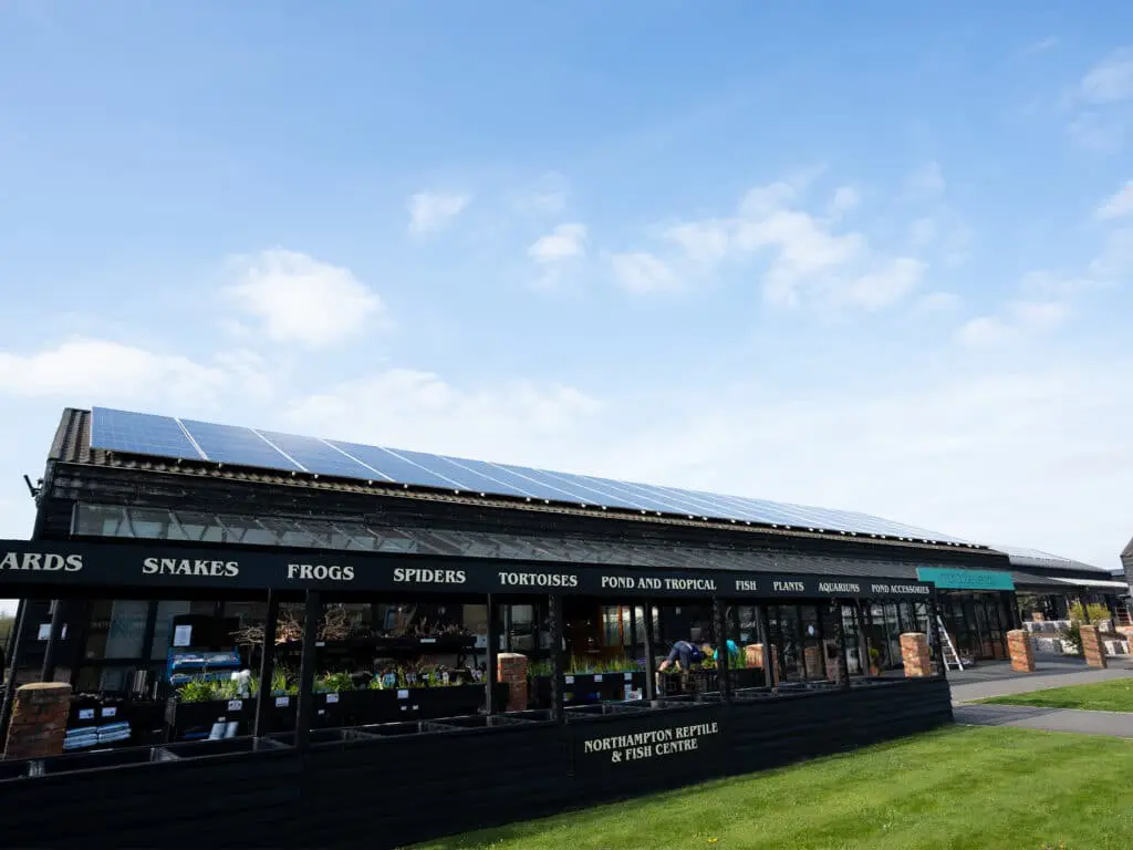 solar panels installed on bell plantation garden centre