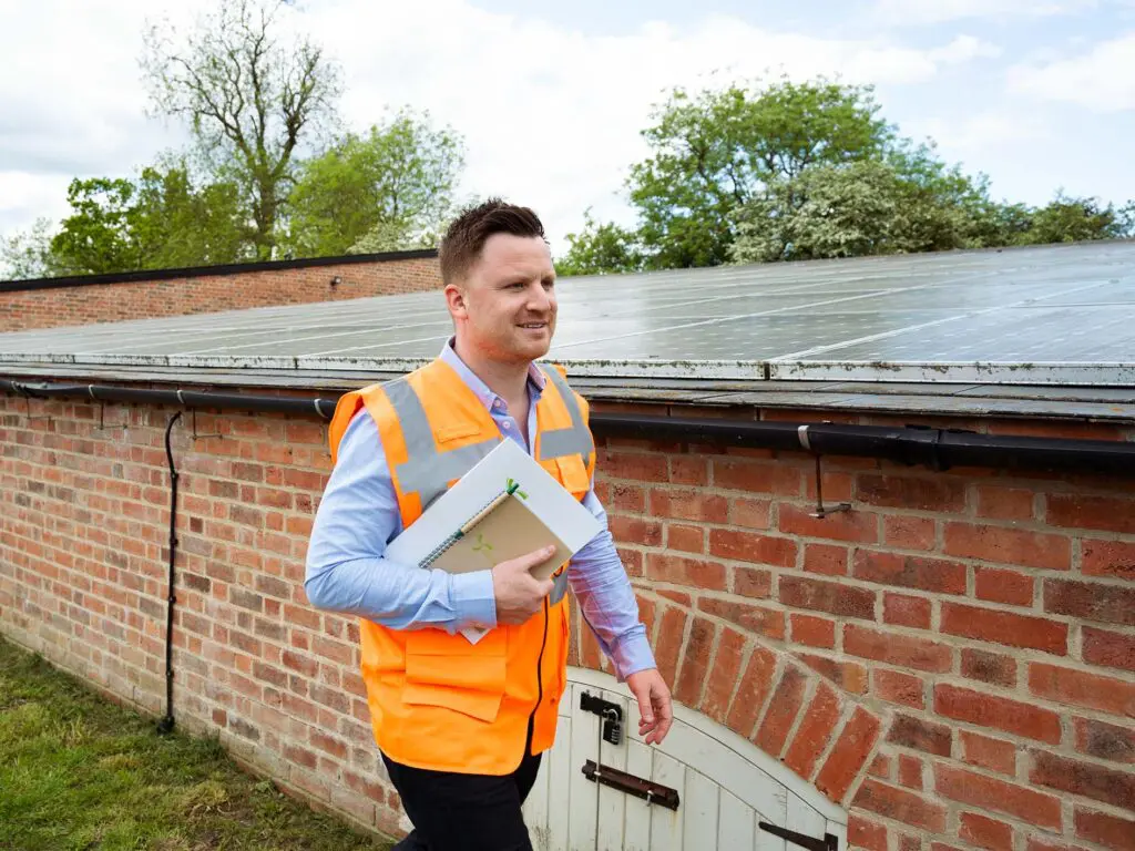 James Cunningham Managing Director of Geo Green Power at Bell Plantation garden centre in Northamptonshire