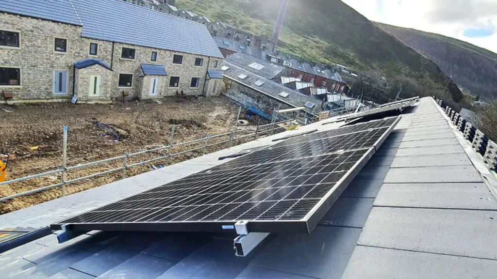 solar panels installed on a roof