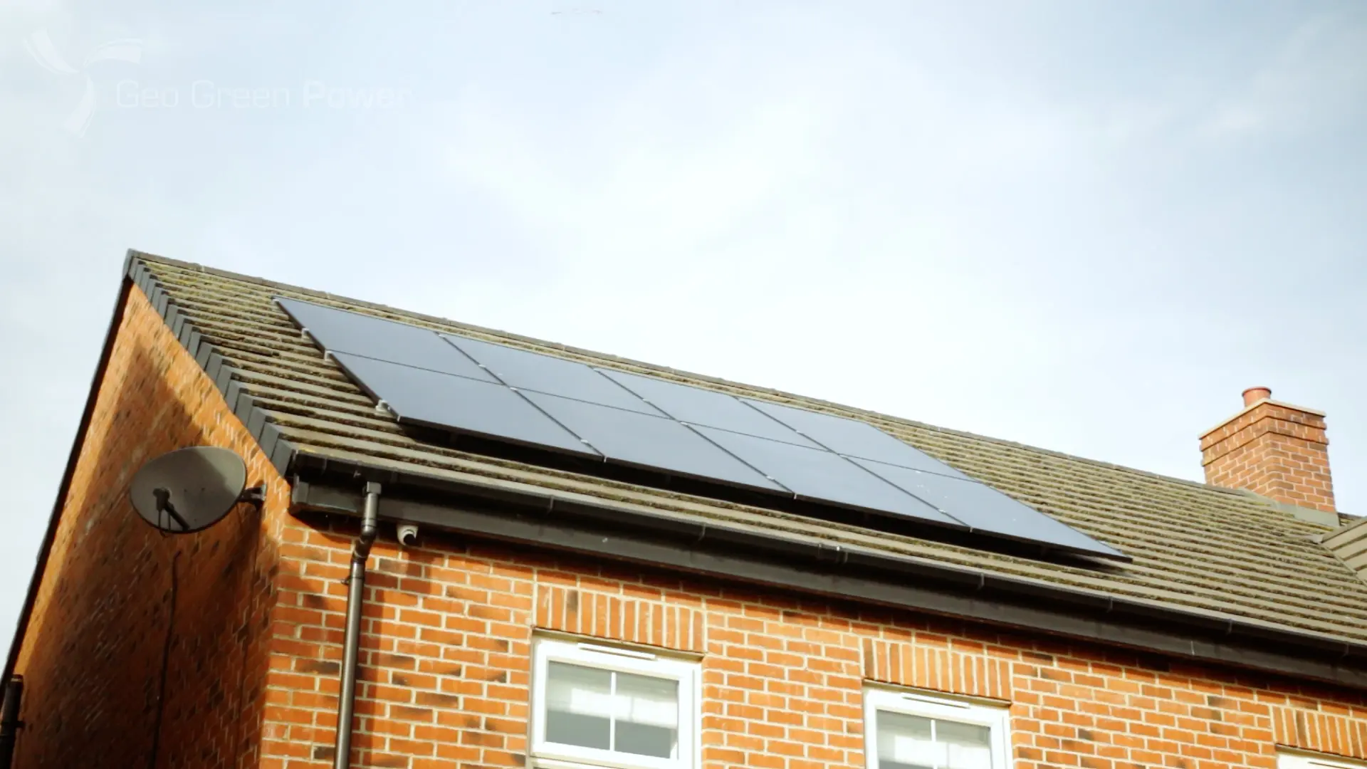 solar panels on a house installed