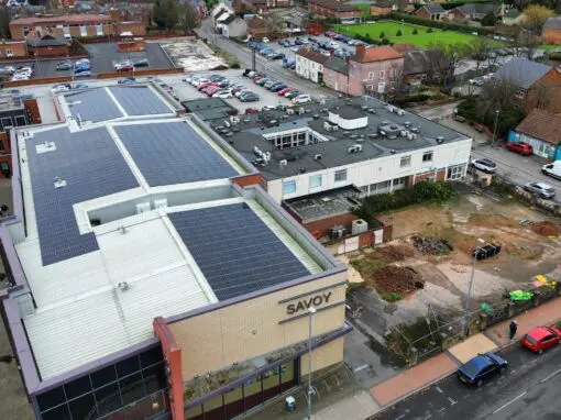 195kWp solar PV Savoy Cinema