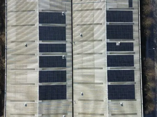 birds-eye view of JK Foods solar PV install