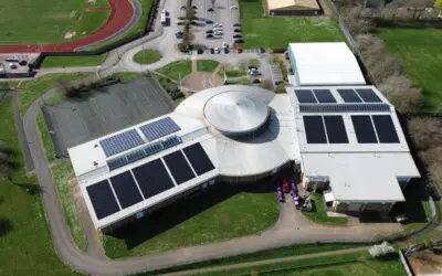250kWp solar PV system on Grantham Meres Leisure Centre roof