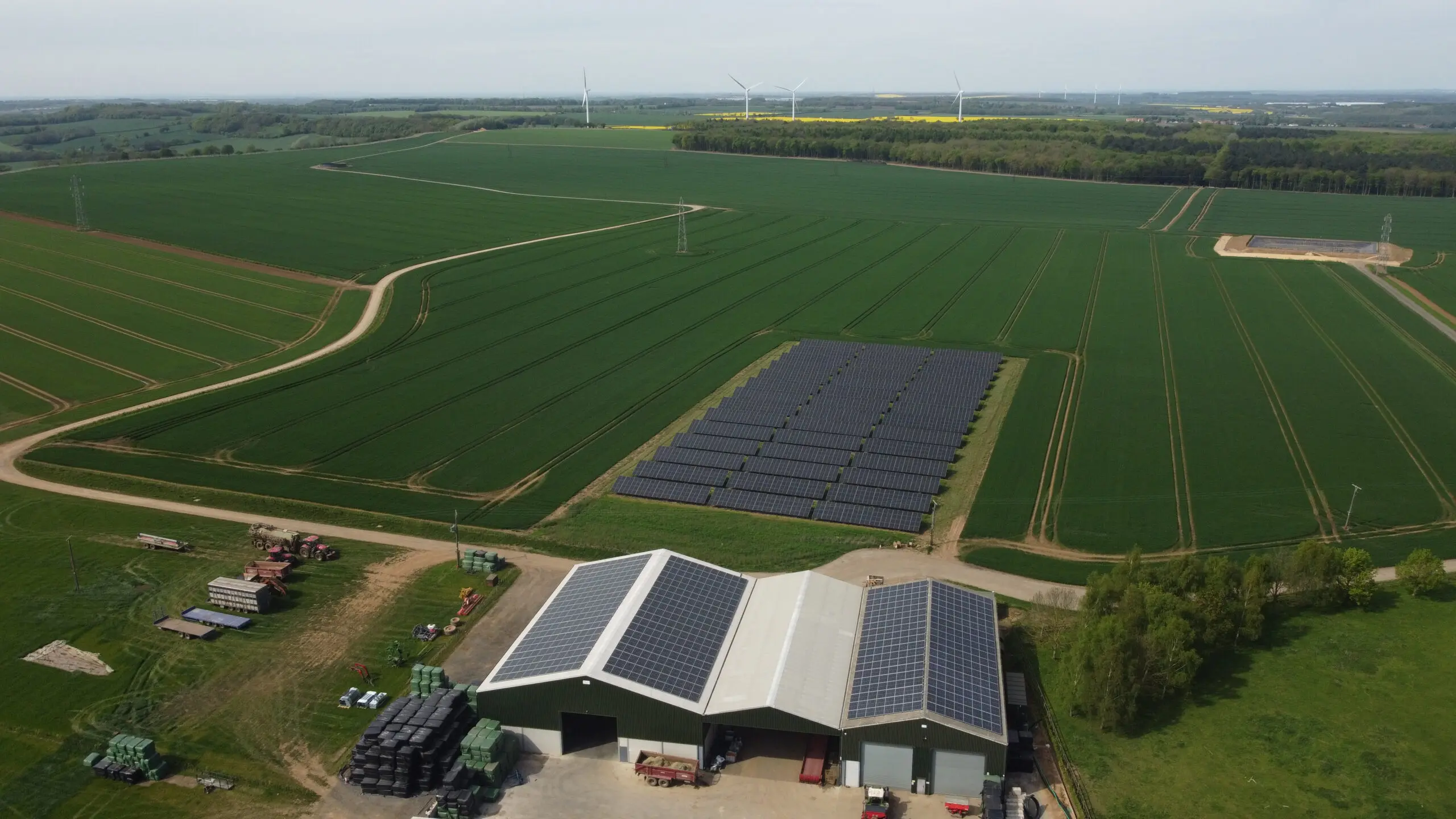 ground mount and roof top solar PV on Red House Farm