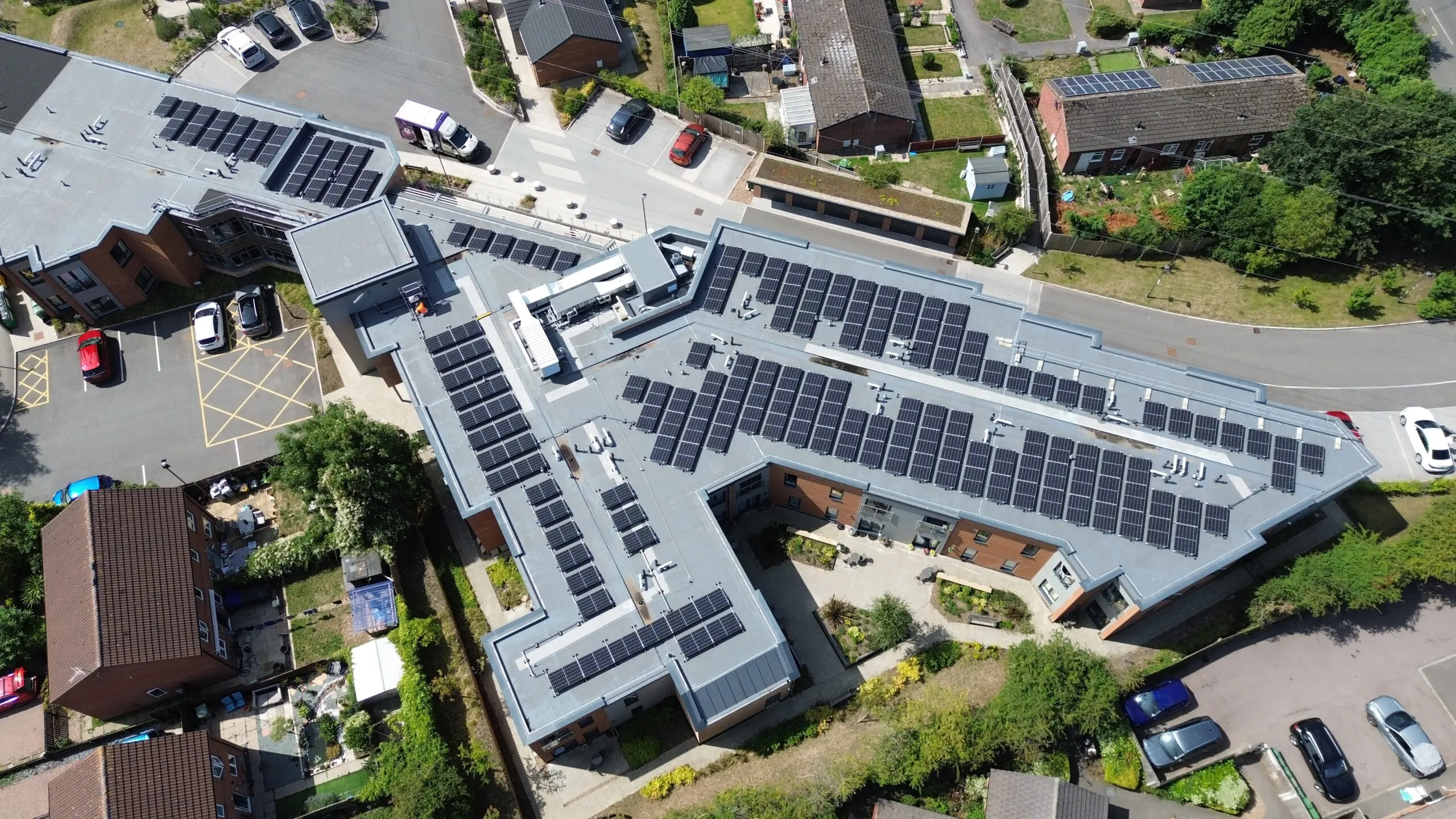 100kWp solar PV system for Broadleaves Care Home