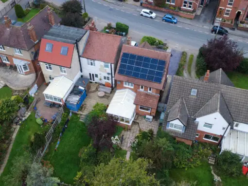 birds eye view solar PV