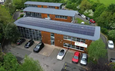 solar panels at geo green power office