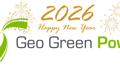 geo green power happy new year logo