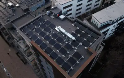 solar panels on hotel roof