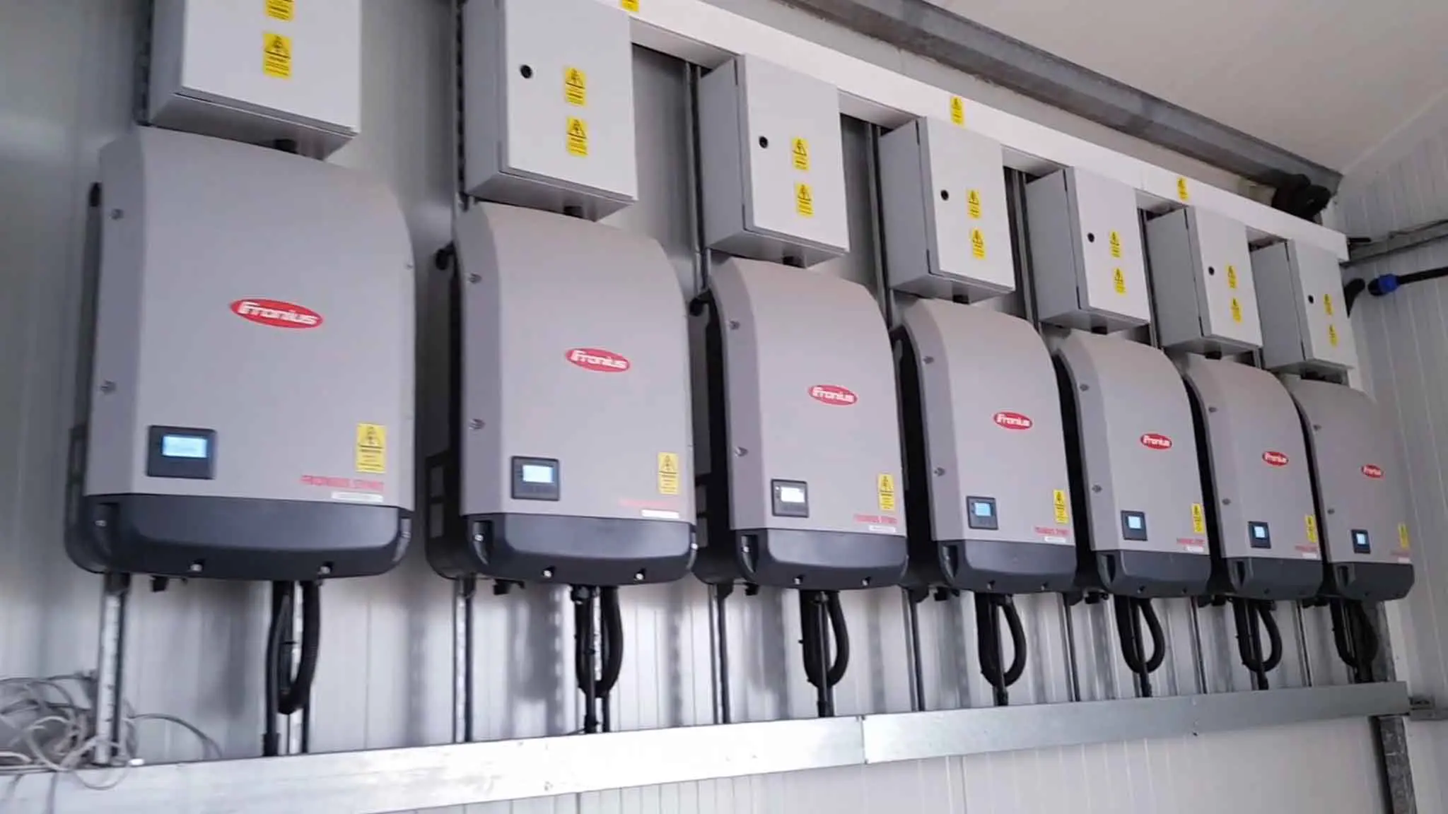 commercial solar batteries at horticulture site