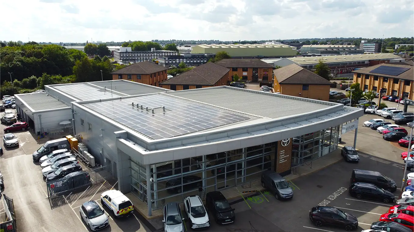 commercial solar installation for Toyota in Derby