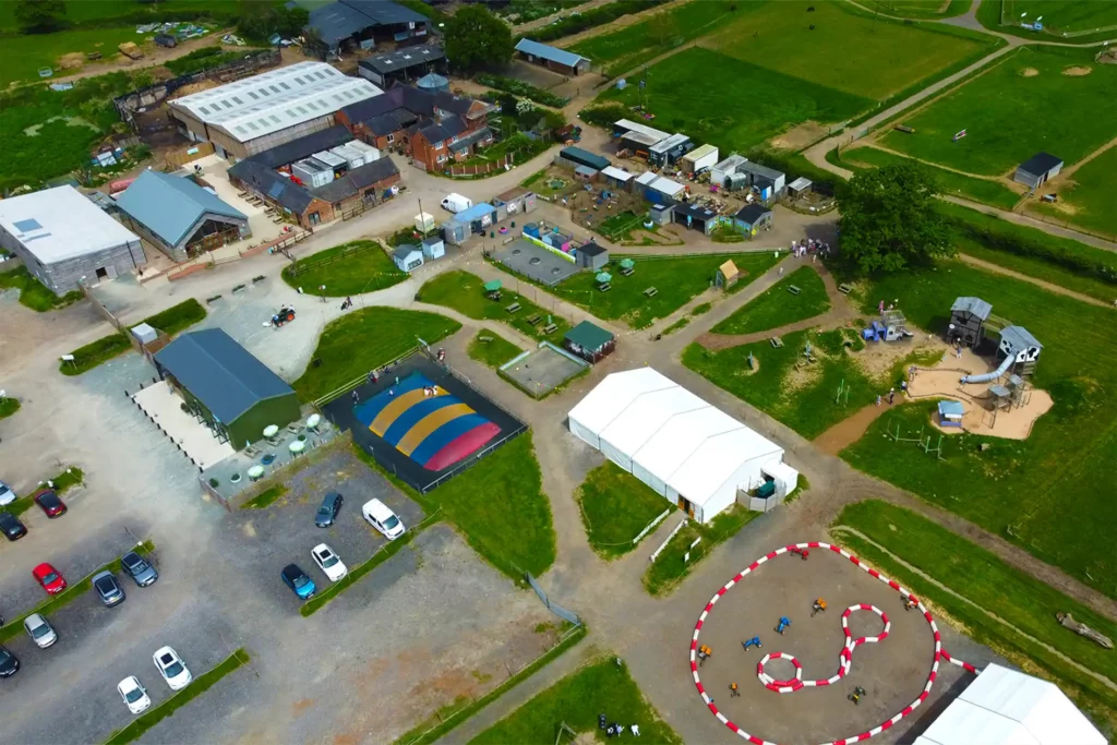 birds-eye view of Bluebell Dairy