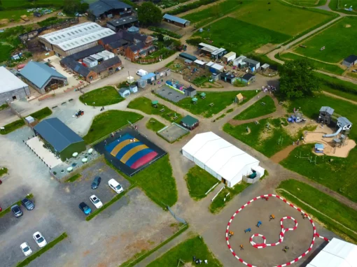 birds-eye view of Bluebell Dairy
