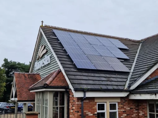 solar PV system on the roof of Miller & Carter