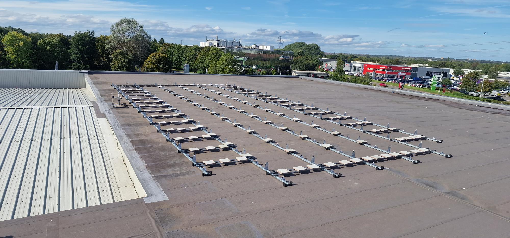 Solar panels are installed at Audi Swindon