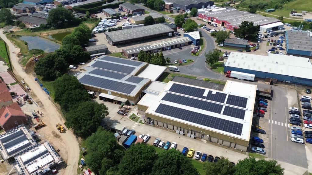 Commercial solar installation