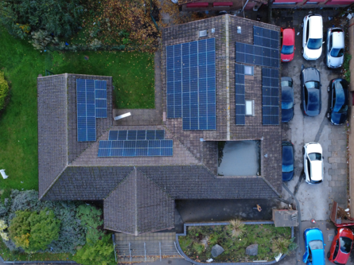 Solar panels at NHS site in Coventry
