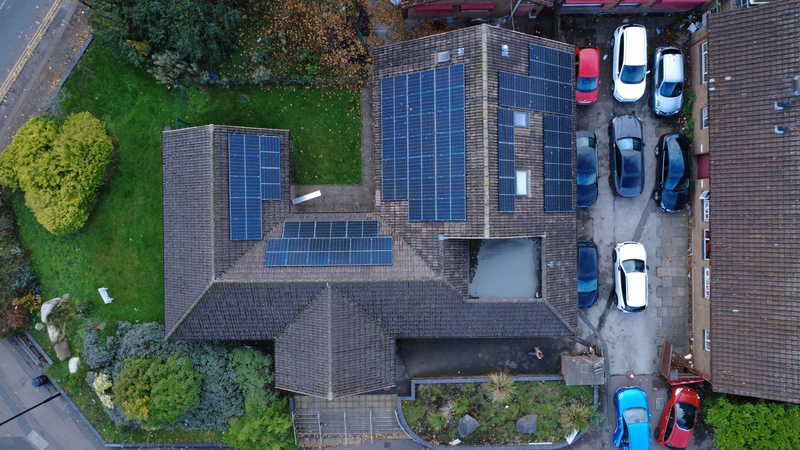 Solar panels at NHS site in Coventry