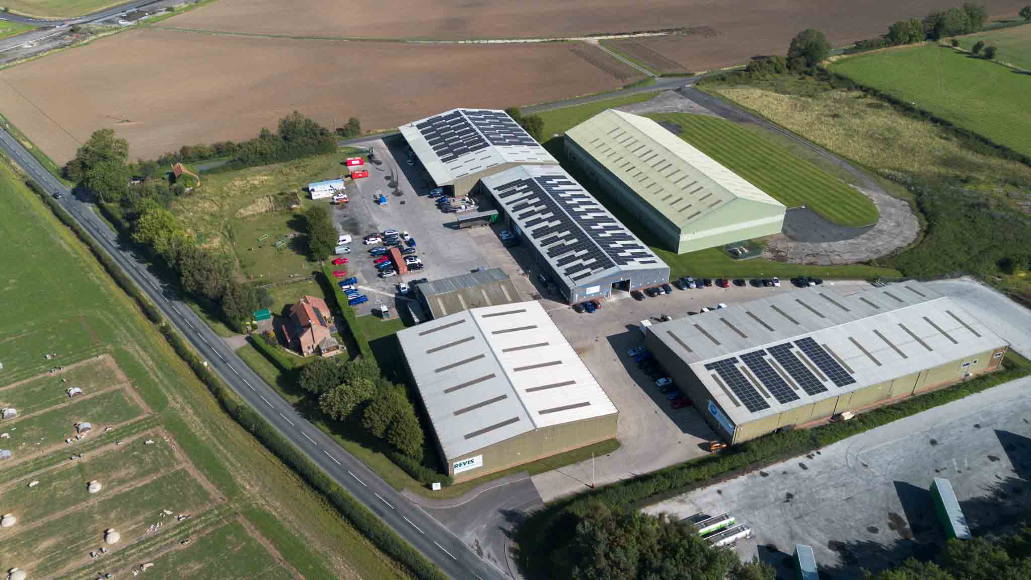 commercial solar panels on warehouses