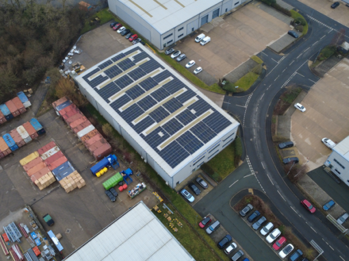 Solar PV Drone Shot high