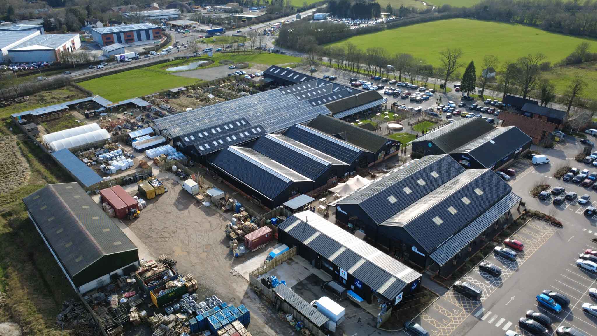 commercial solar pv install at garden centre