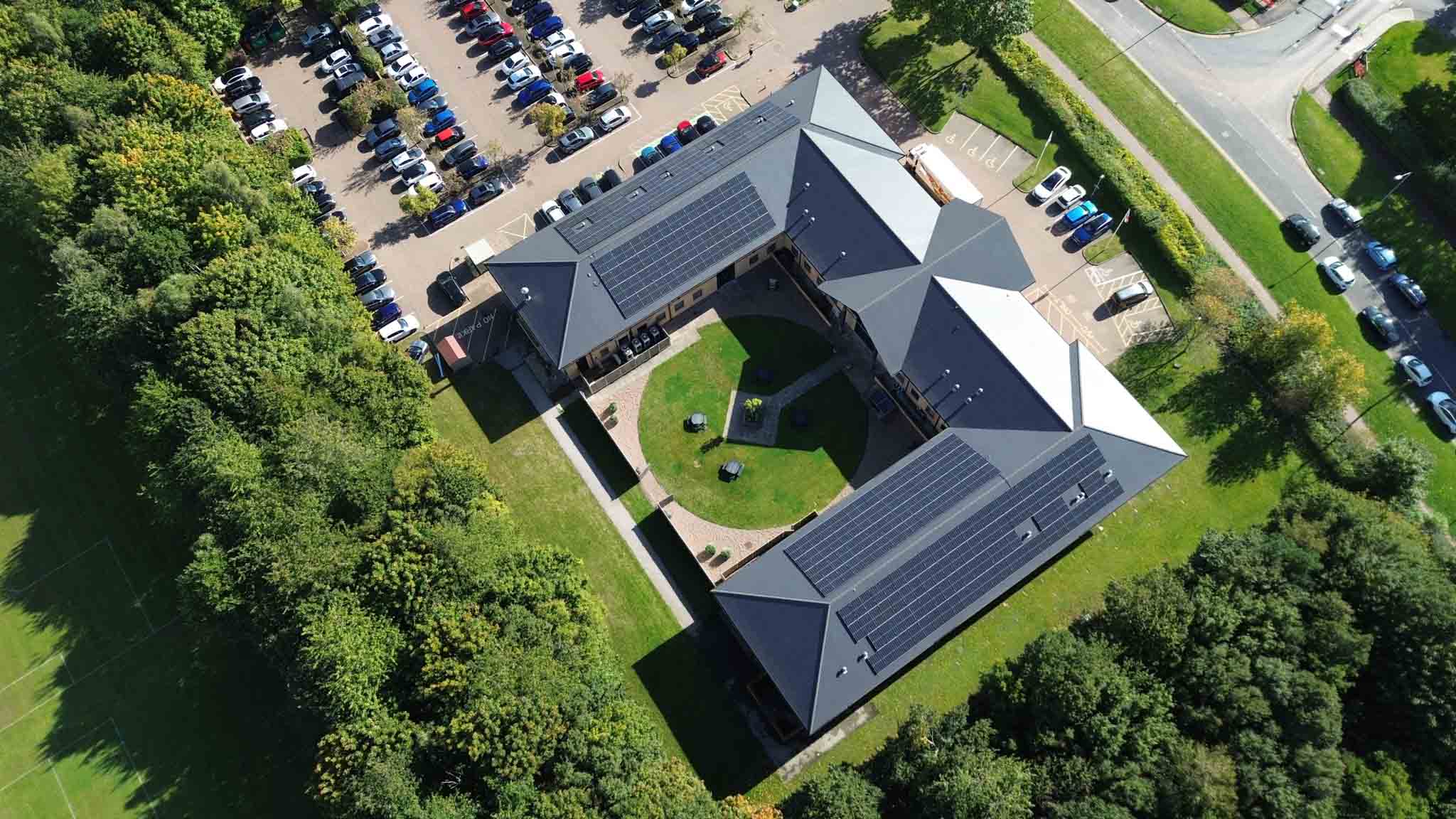 solar install for ideagen office building at ruddington business park