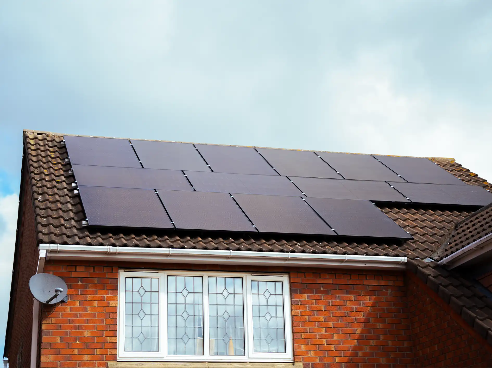 solar panels on a house