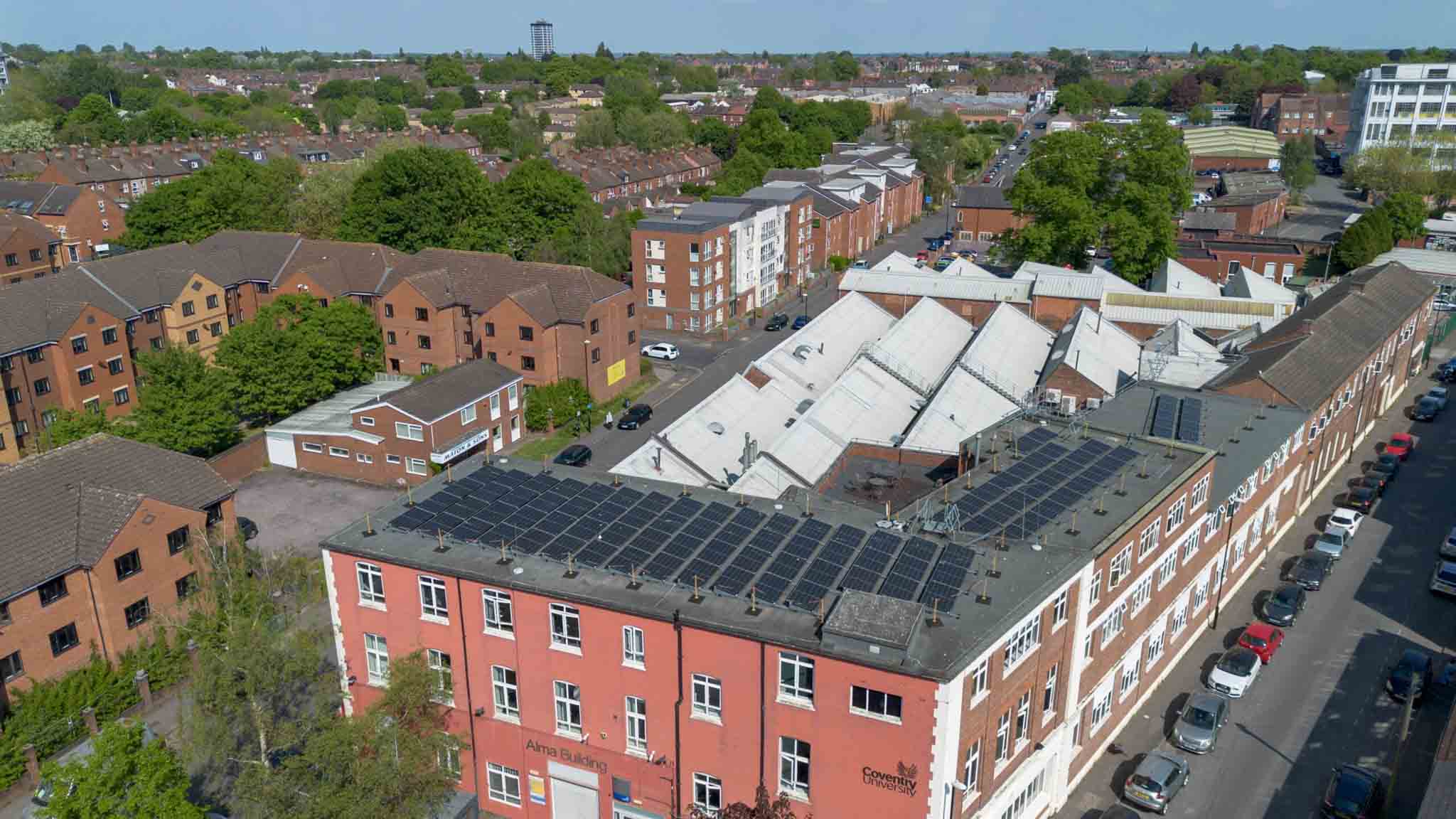 solar panel installation for coventry university