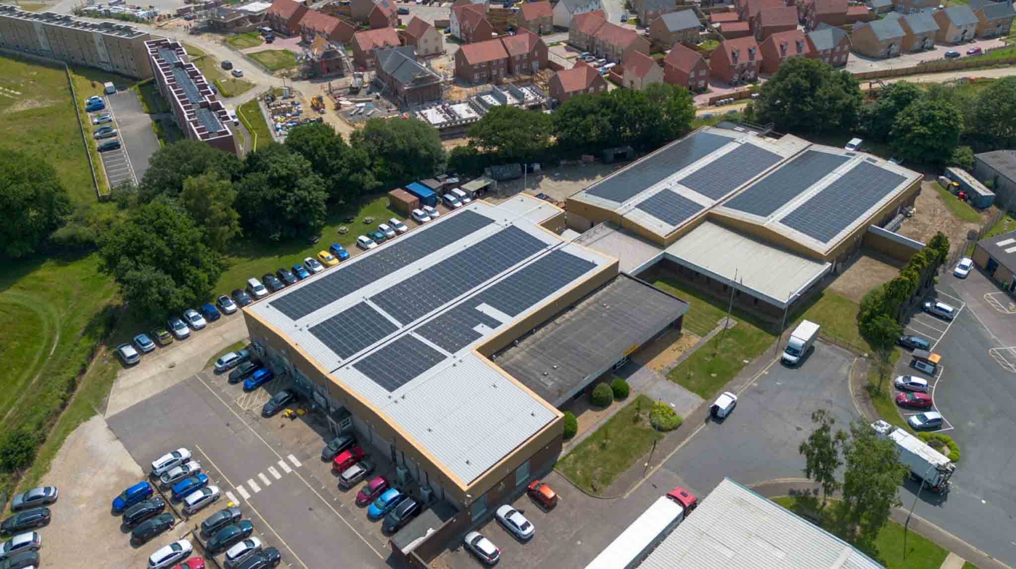 solar installation on warehouses
