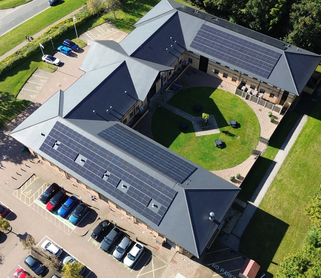 solar installation for ideagen in Ruddington, Nottinghamshire