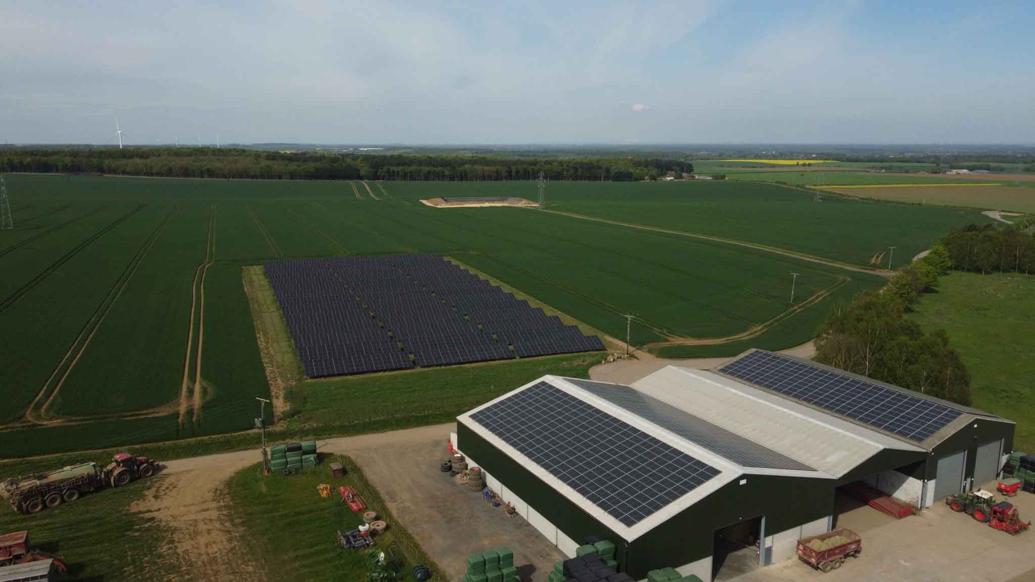 agriculture building solar install