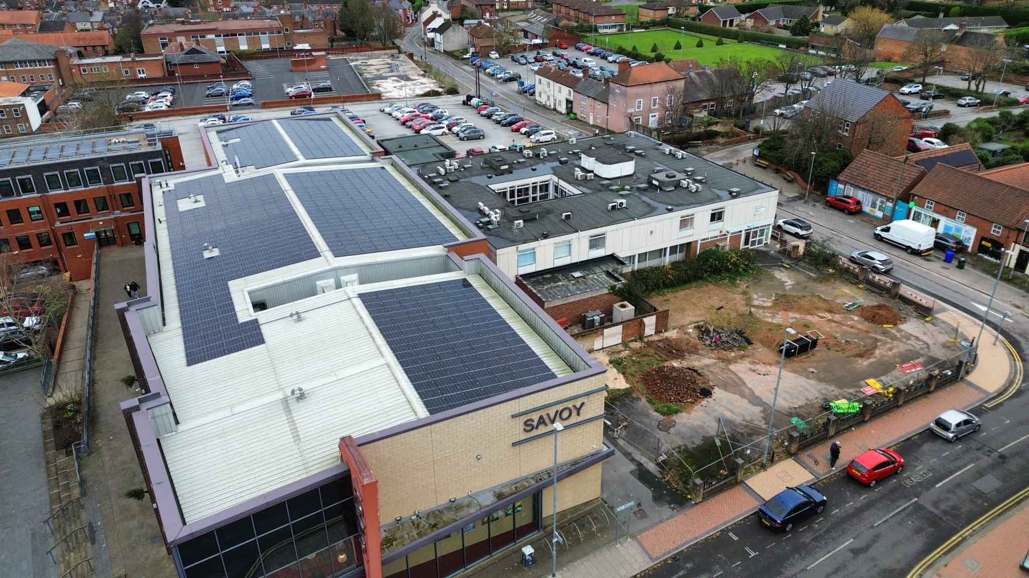 cinema solar installation at worksop