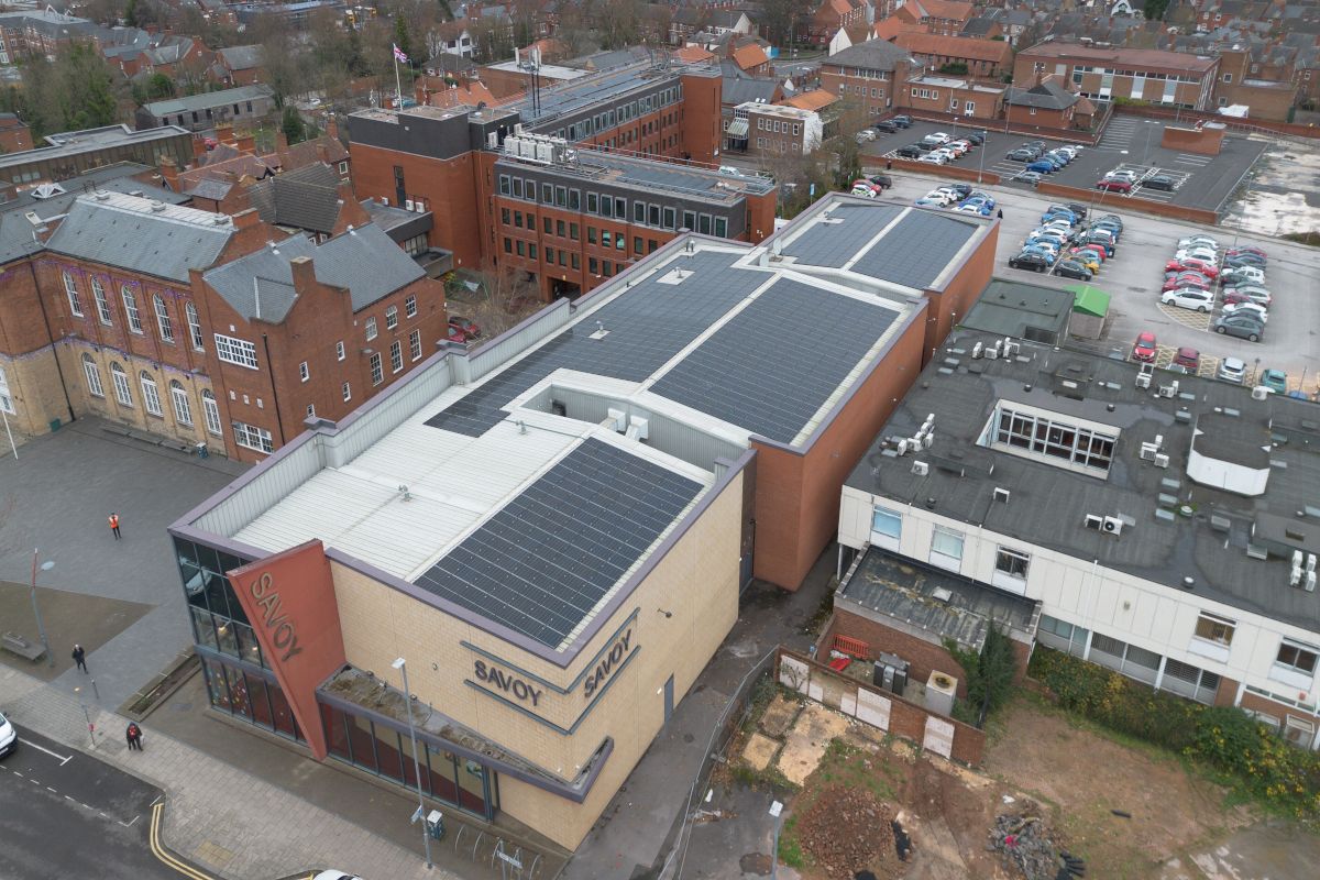 solar installation at cinema