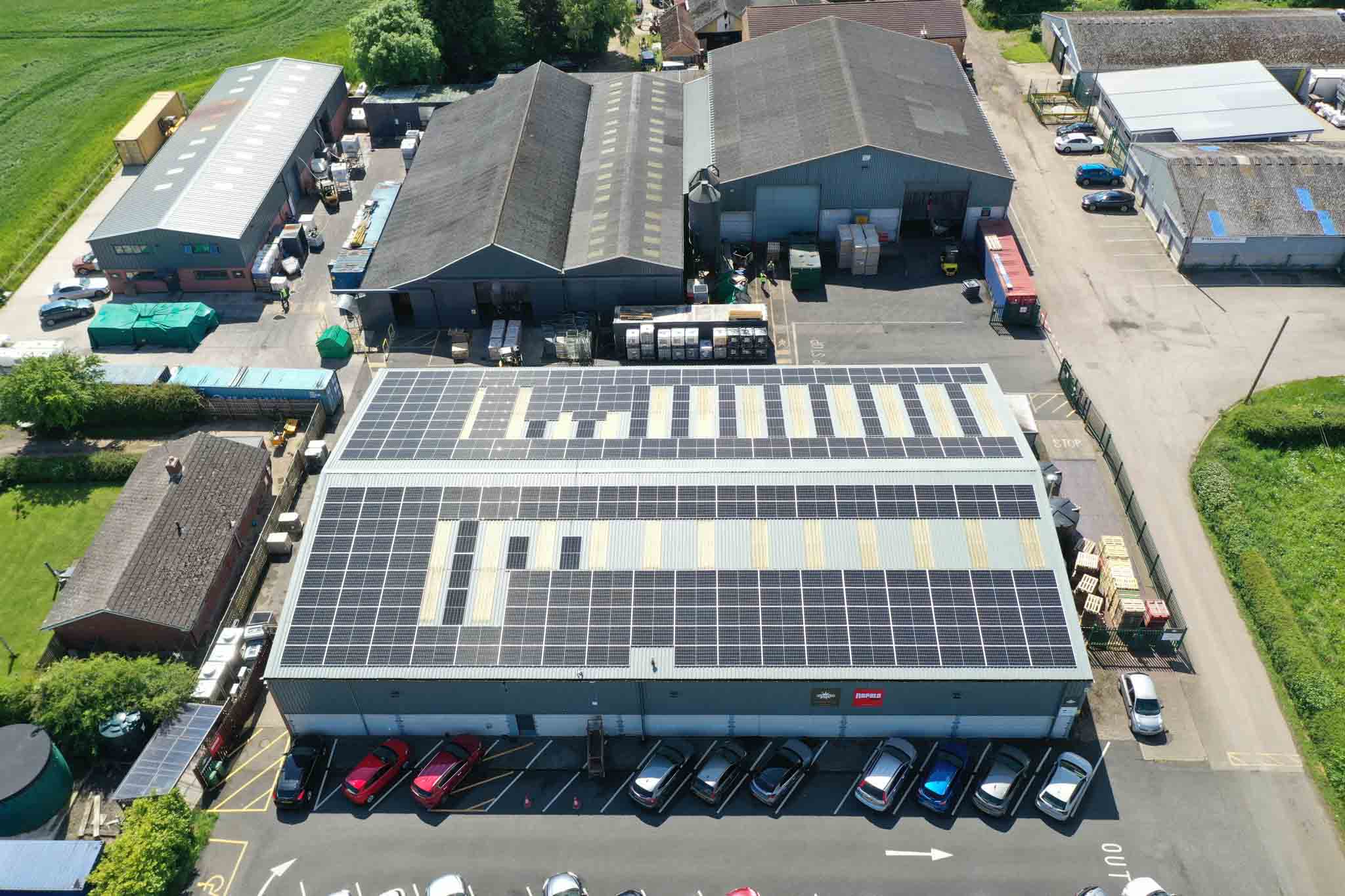 Rooftop solar panels at Rapala