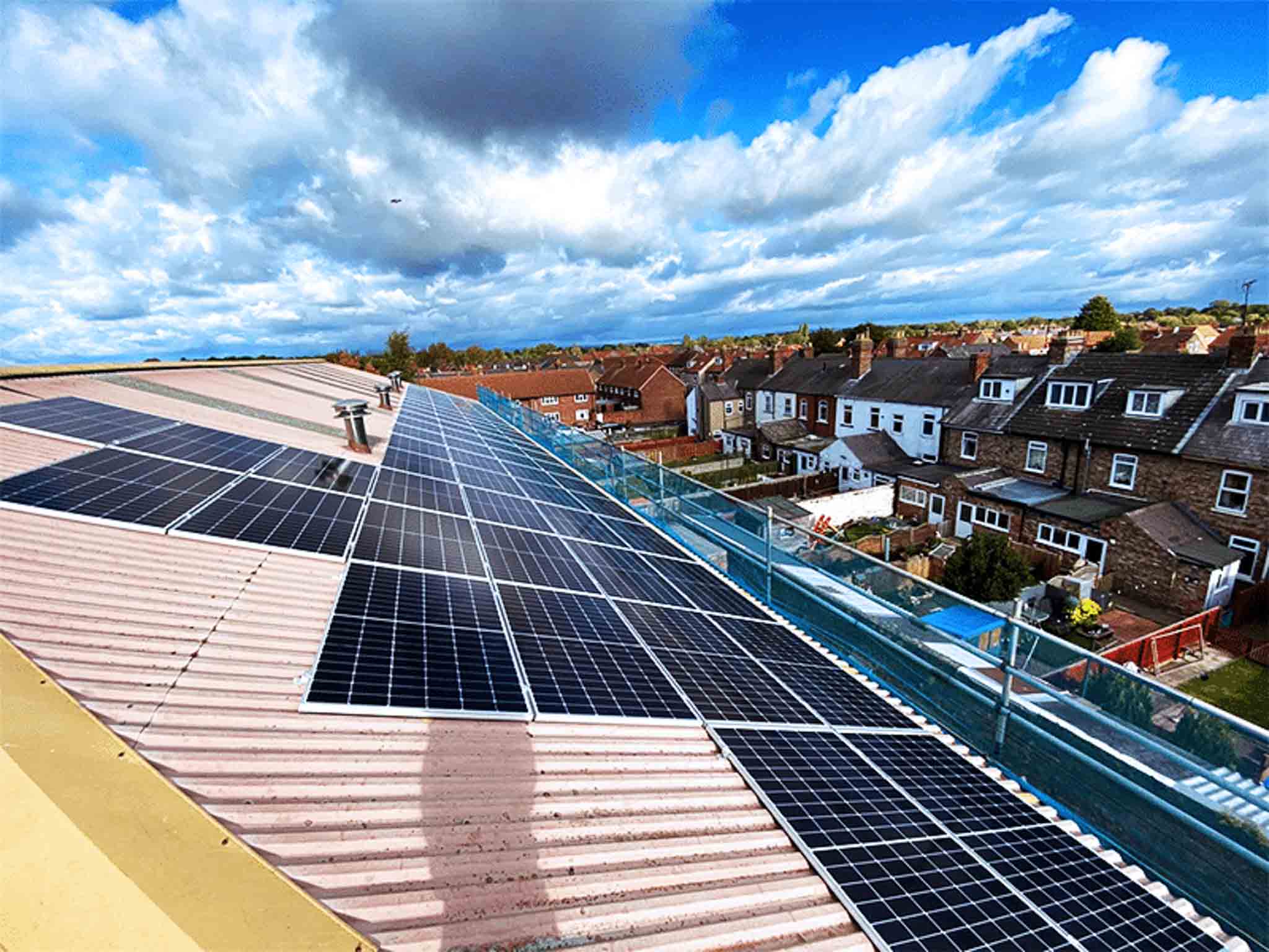 Steel manufacturer solar installation