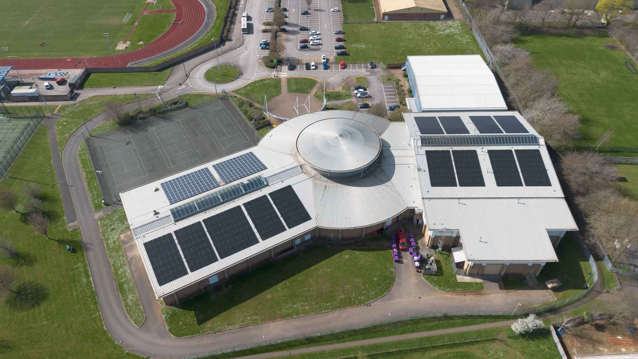 commercial solar at a leisure centre