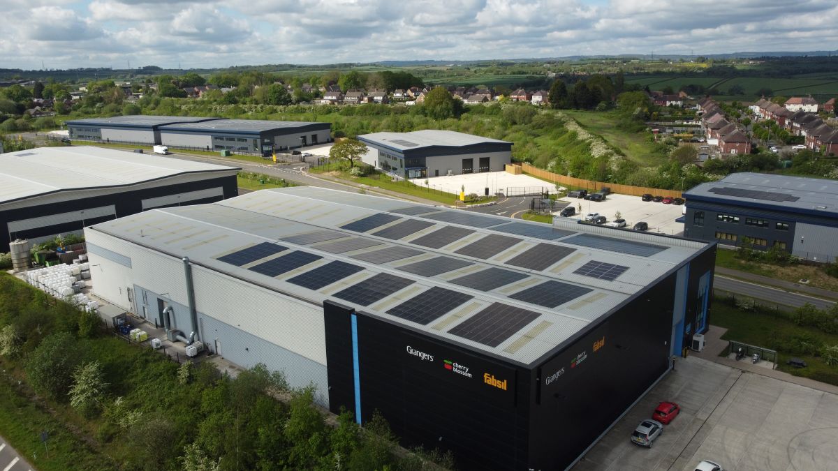 commercial solar installation on a warehouse