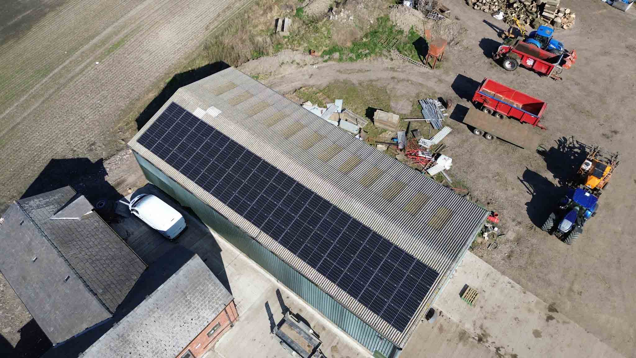 solar installation on agricultural building