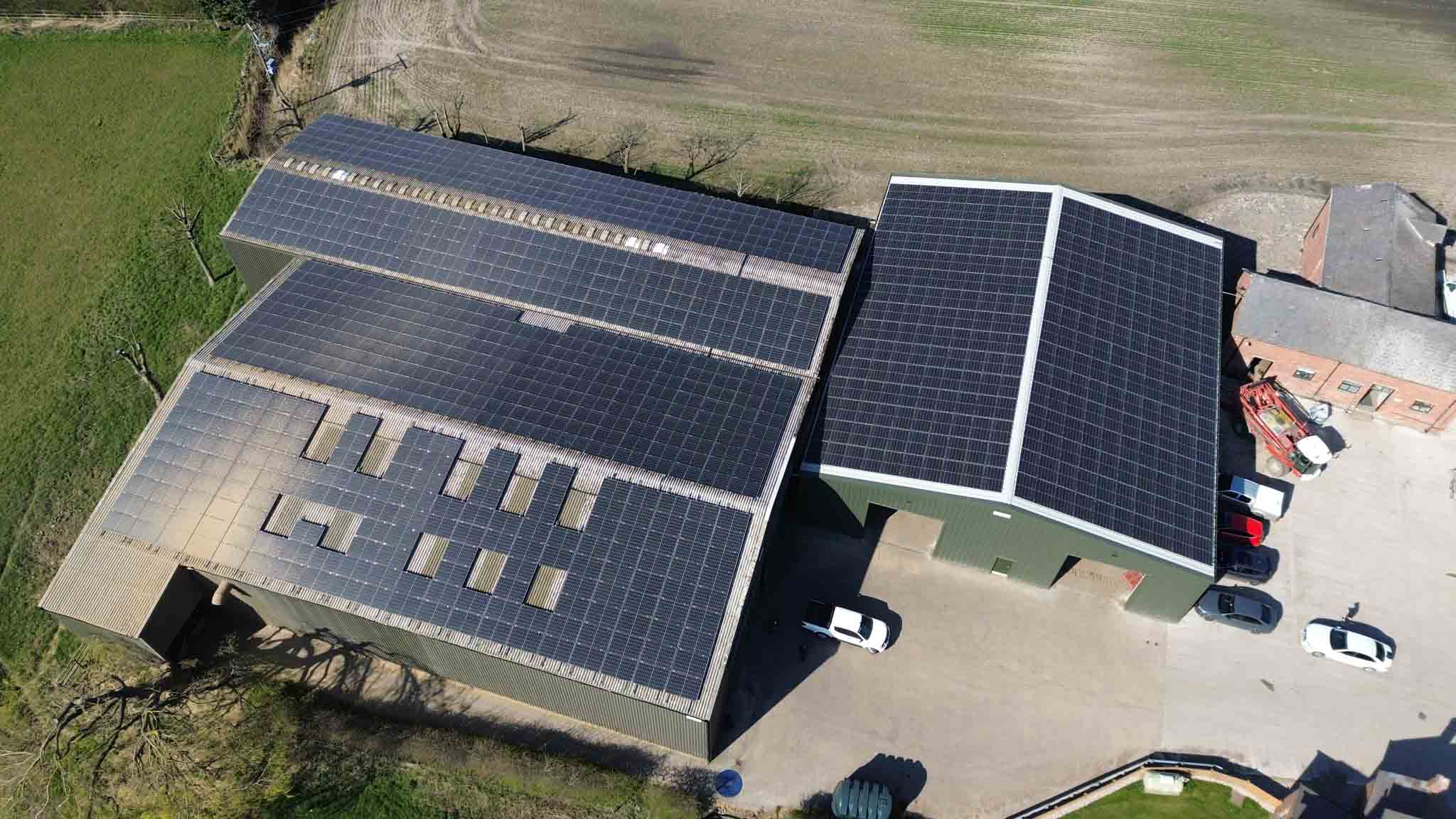 sutton farm buildings solar install