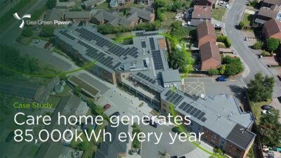 geo green power solar installation at newark for a care home