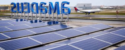 geo green power installed solar at an airport