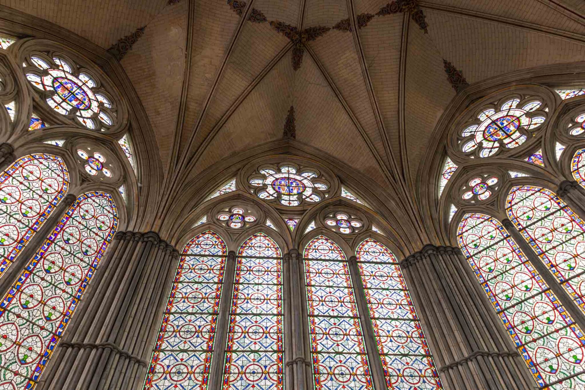 stained glass windows in church
