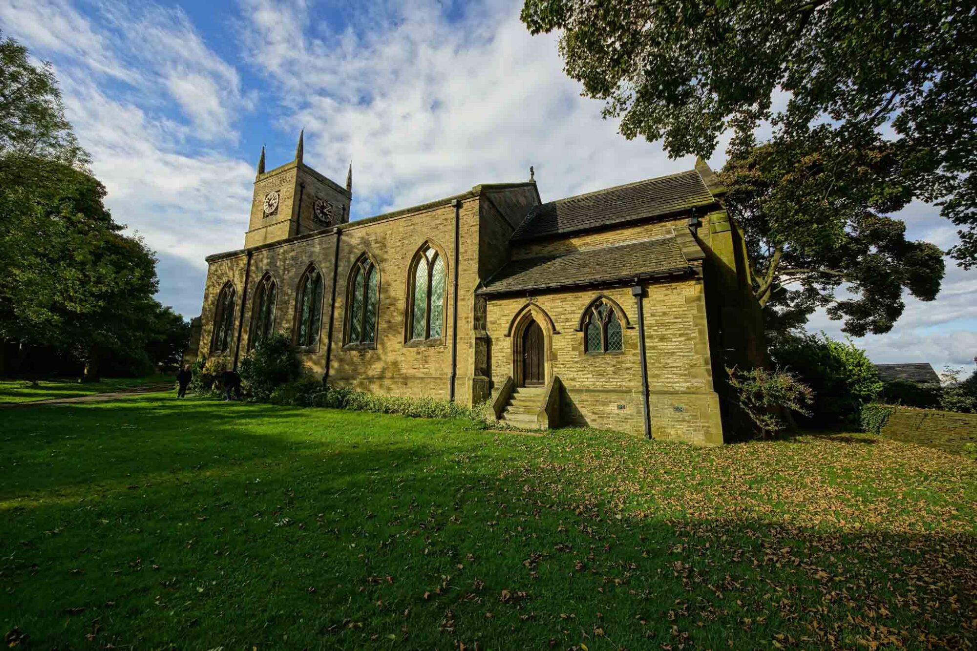 uk church on overcast day